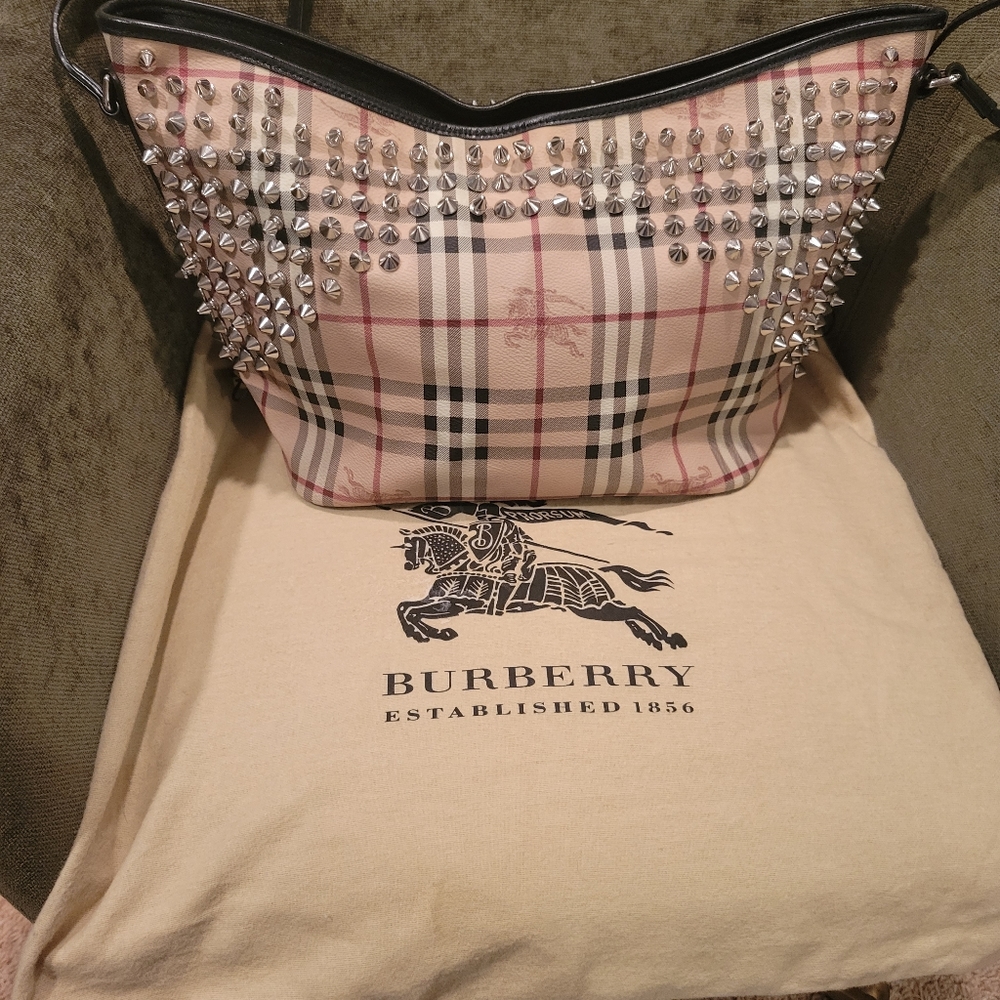 Authentic, gorgeous and very rare Burberry studded tote